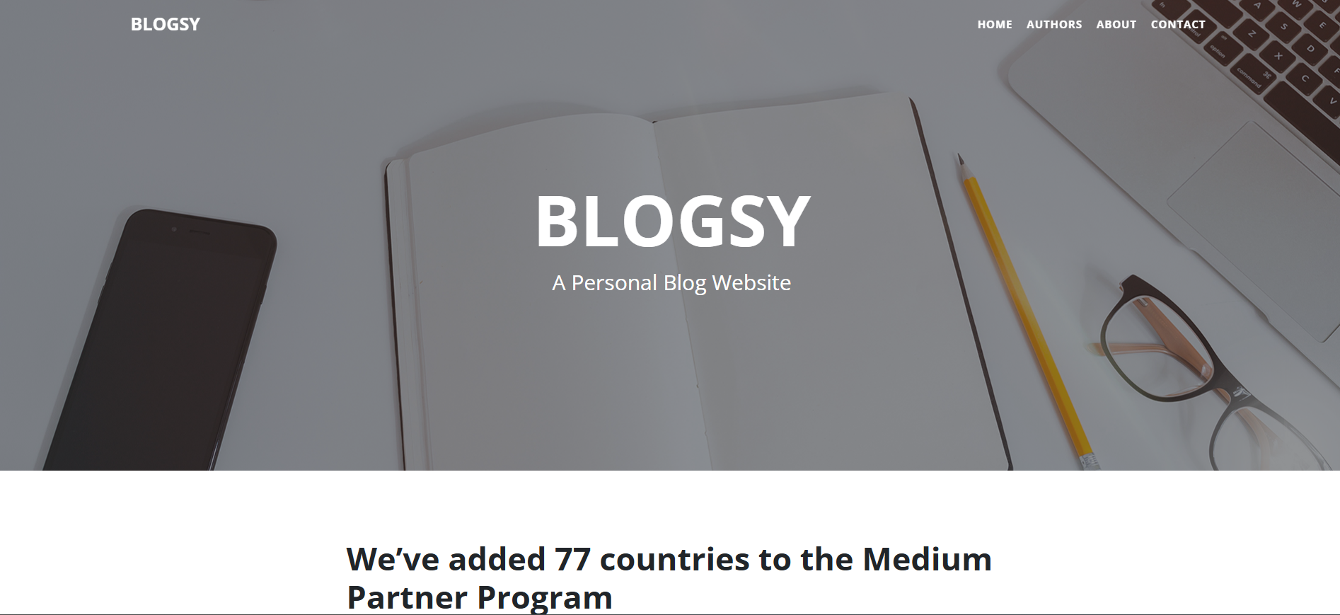 Blogsy Blog Application